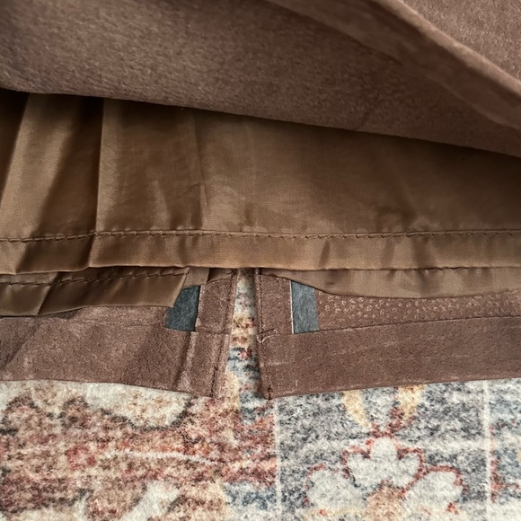 Vintage Via Max Brown Leather Mini Skirt - Picture 5 of 5